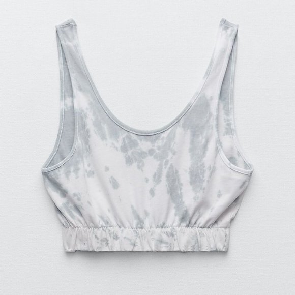 NWT ZARA COLLECTION TIE DYE CROP TOP SPORTY - Picture 5 of 7